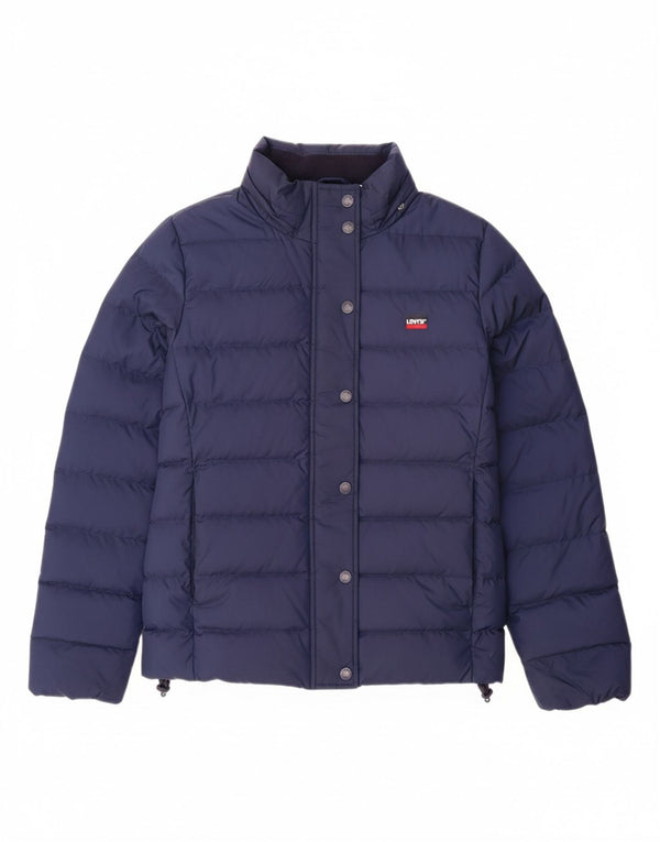 Giacca imbottita oversize con cappuccio da donna LEVI'S UK 10 Small Blu Navy