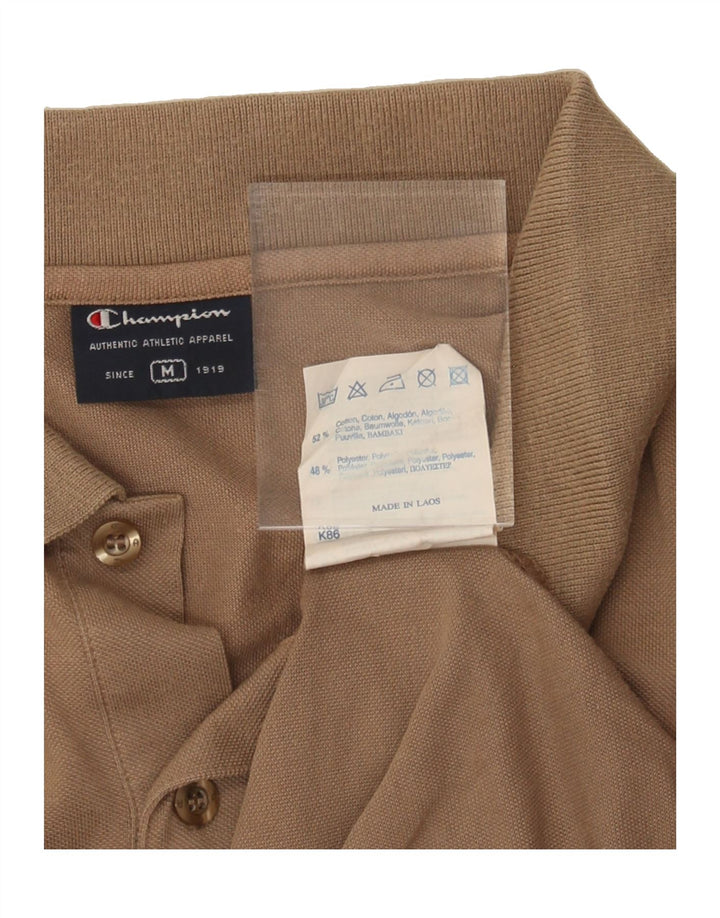 CHAMPION Mens Polo Shirt Medium Brown Cotton Vintage Champion and Second-Hand Champion from Messina Hembry 