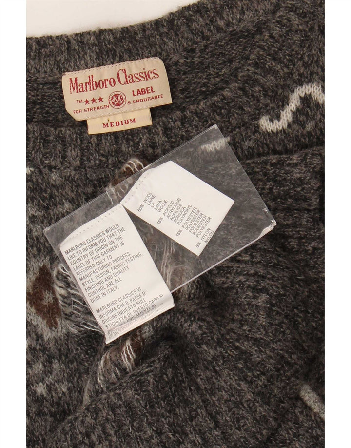 Abito maglione da donna Marlboro Classics UK 12 Grigio medio Fair Isle