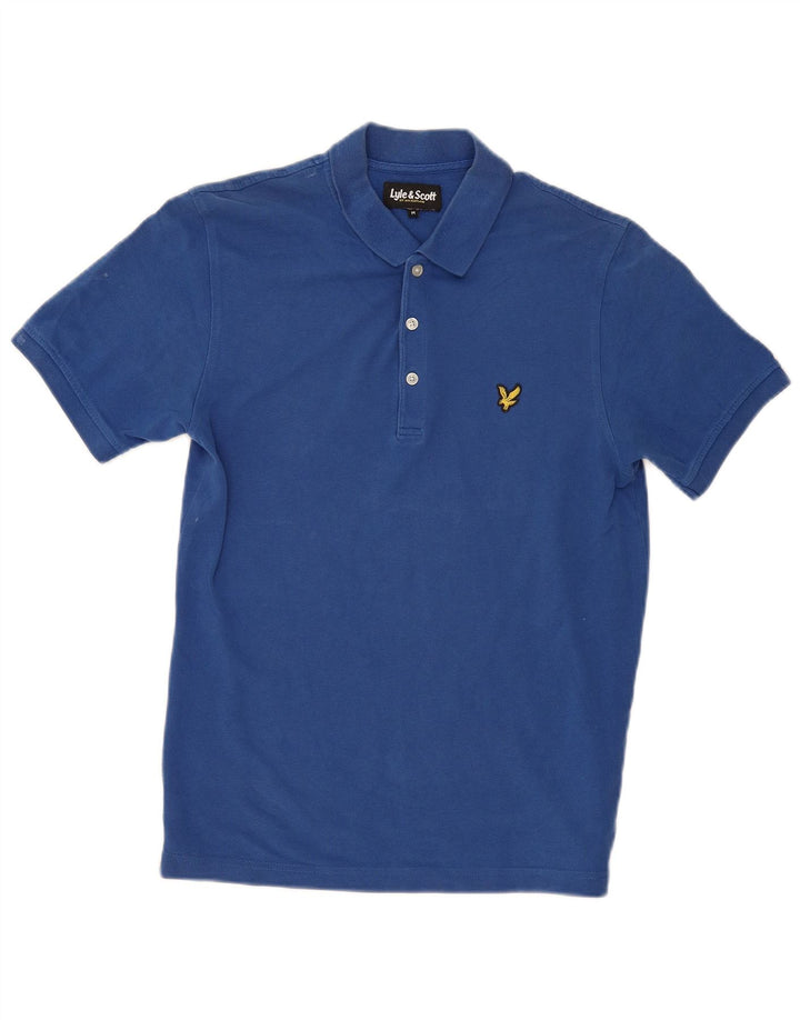 Polo da uomo Lyle & Scott in cotone blu medio