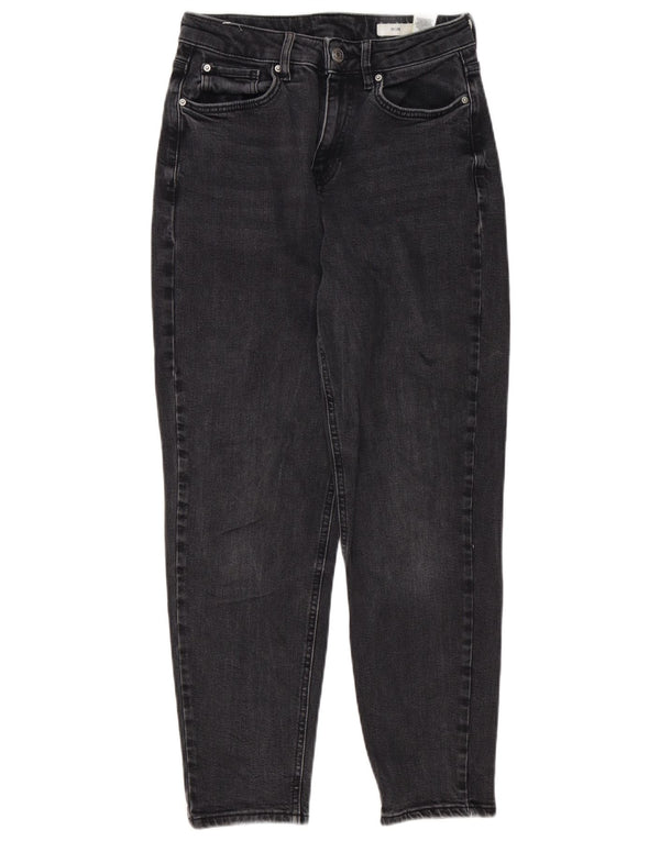Jeans affusolati mamma Marks & Spencer da donna UK 8 piccoli W28 L26 neri