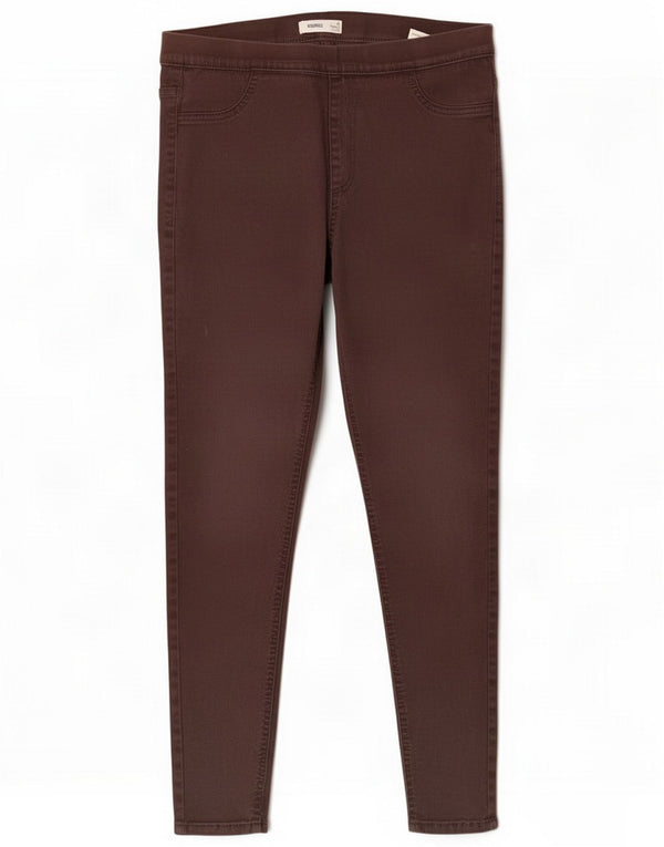 Marks & Spencer Womens Jegging Jeans UK 14 Large W32 L26 Brown Cotton