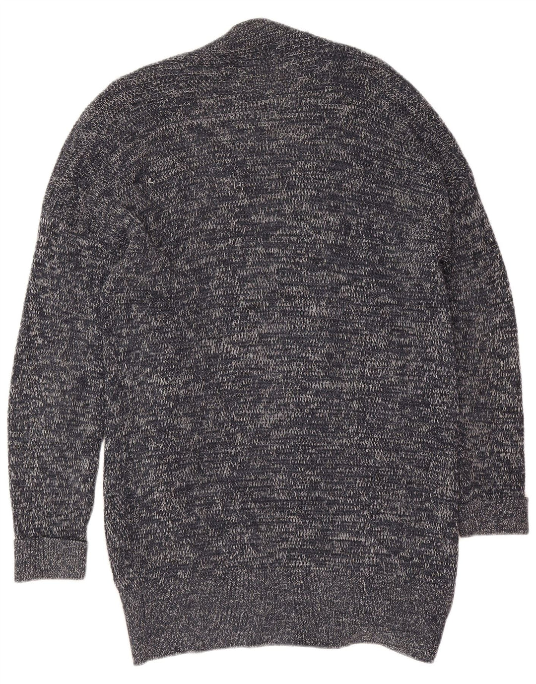 Maglione cardigan da uomo Zara piccolo in cotone screziato grigio