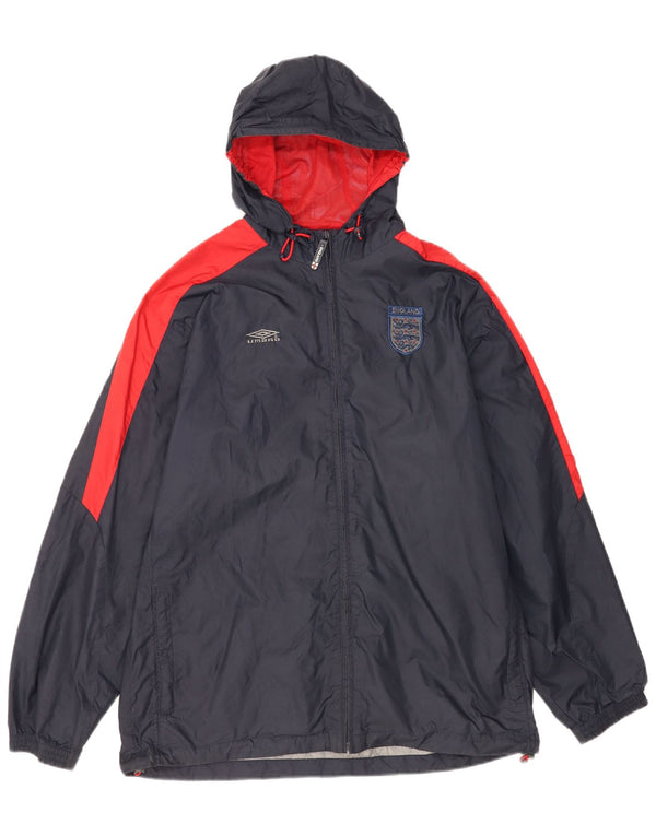 Umbro Mens England National Football Team Rain Jacket UK 40 Large Navy Blue