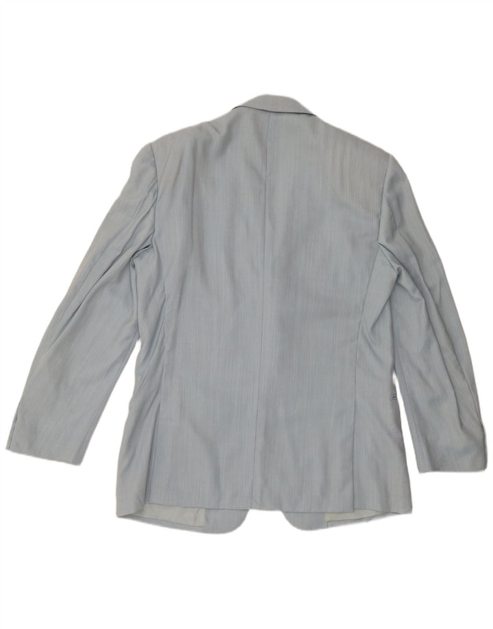 Giacca Blazer da Uomo a 3 Bottoni Ermenegildo Zegna IT 50 Large Blu Lana