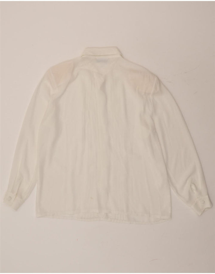 Camicetta trasparente da donna Alfred Dunner UK 14 grande bianca