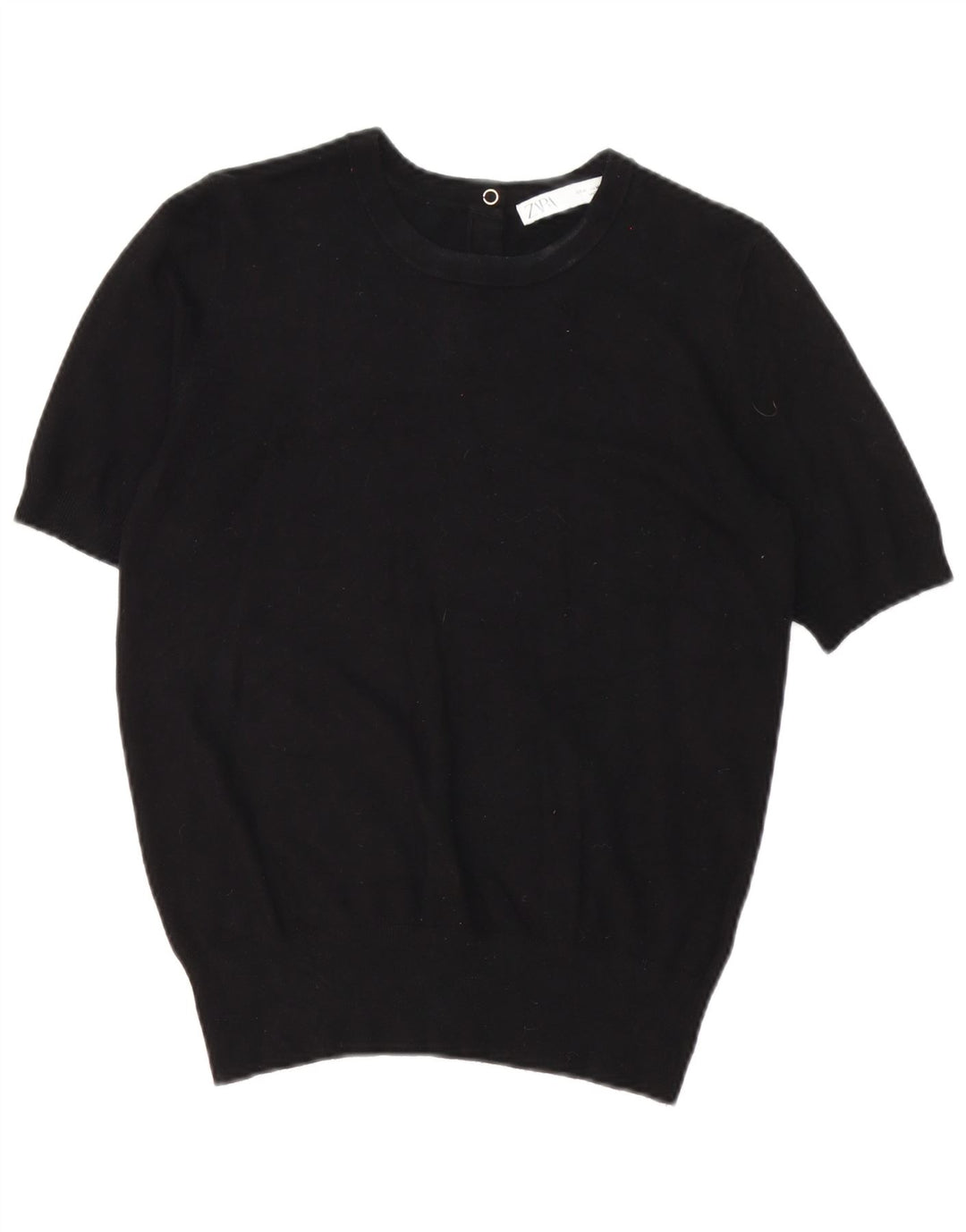 T-shirt Zara da donna Top UK 14 media nera