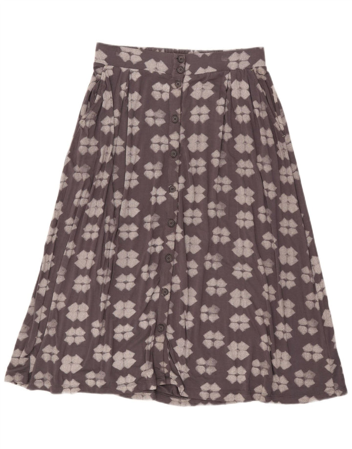 Gonna a trapezio da donna White Stuff UK 10 Small W32 Viscosa geometrica grigia