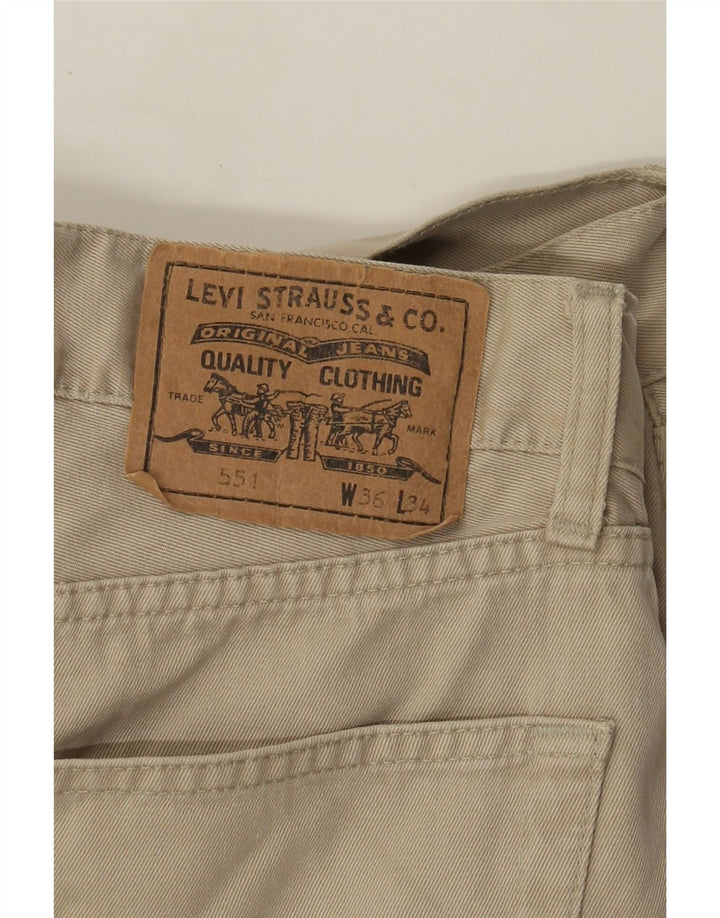 Levi's Uomo 551 Jeans dritti W36 L30 Cotone Beige