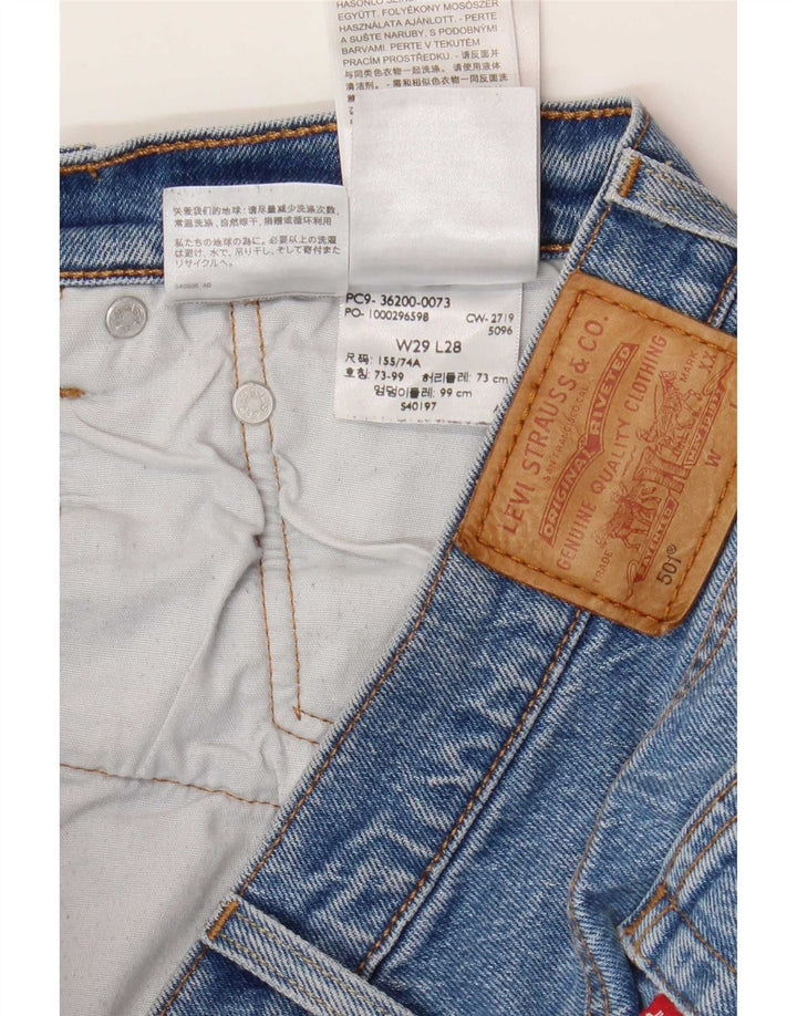 Jeans dritti Levi's 501 da donna W29 L28 in cotone blu