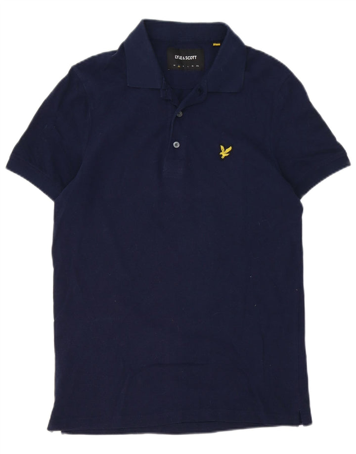 Polo da uomo Lyle & Scott piccola in cotone blu navy