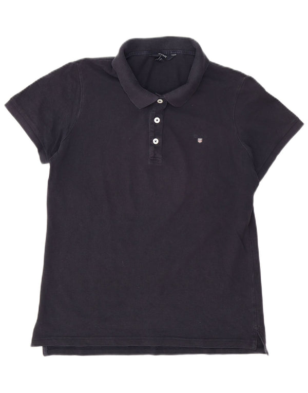 Polo da donna GANT UK 14 Large in cotone blu navy