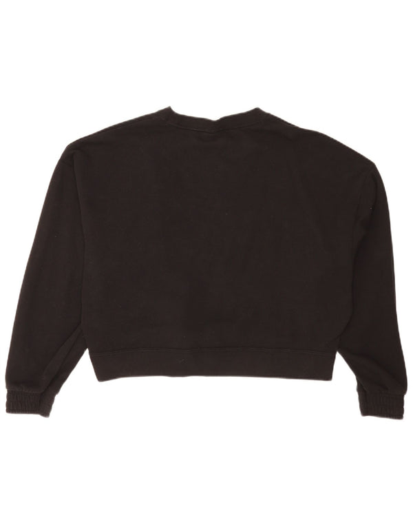 Felpa da donna con vestibilità comoda grafica Puma UK 16 grande cotone nero