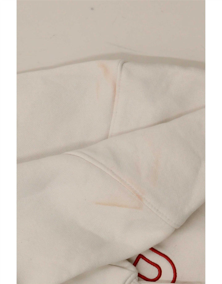 Felpa Reebok da donna con grafica corta, maglione, UK 8/10, piccola, poliestere bianco