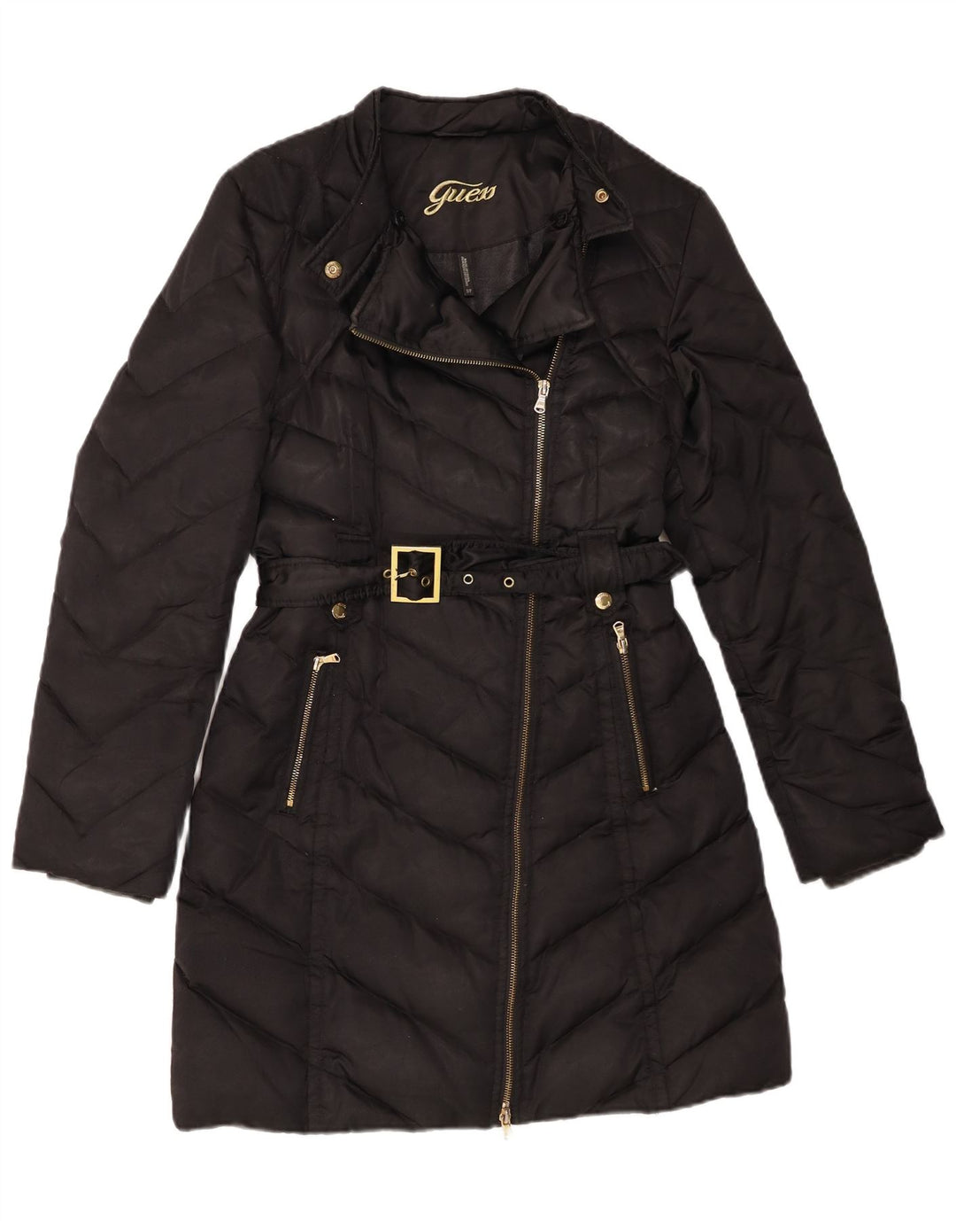 Cappotto imbottito da donna Guess UK 10 piccolo nylon nero