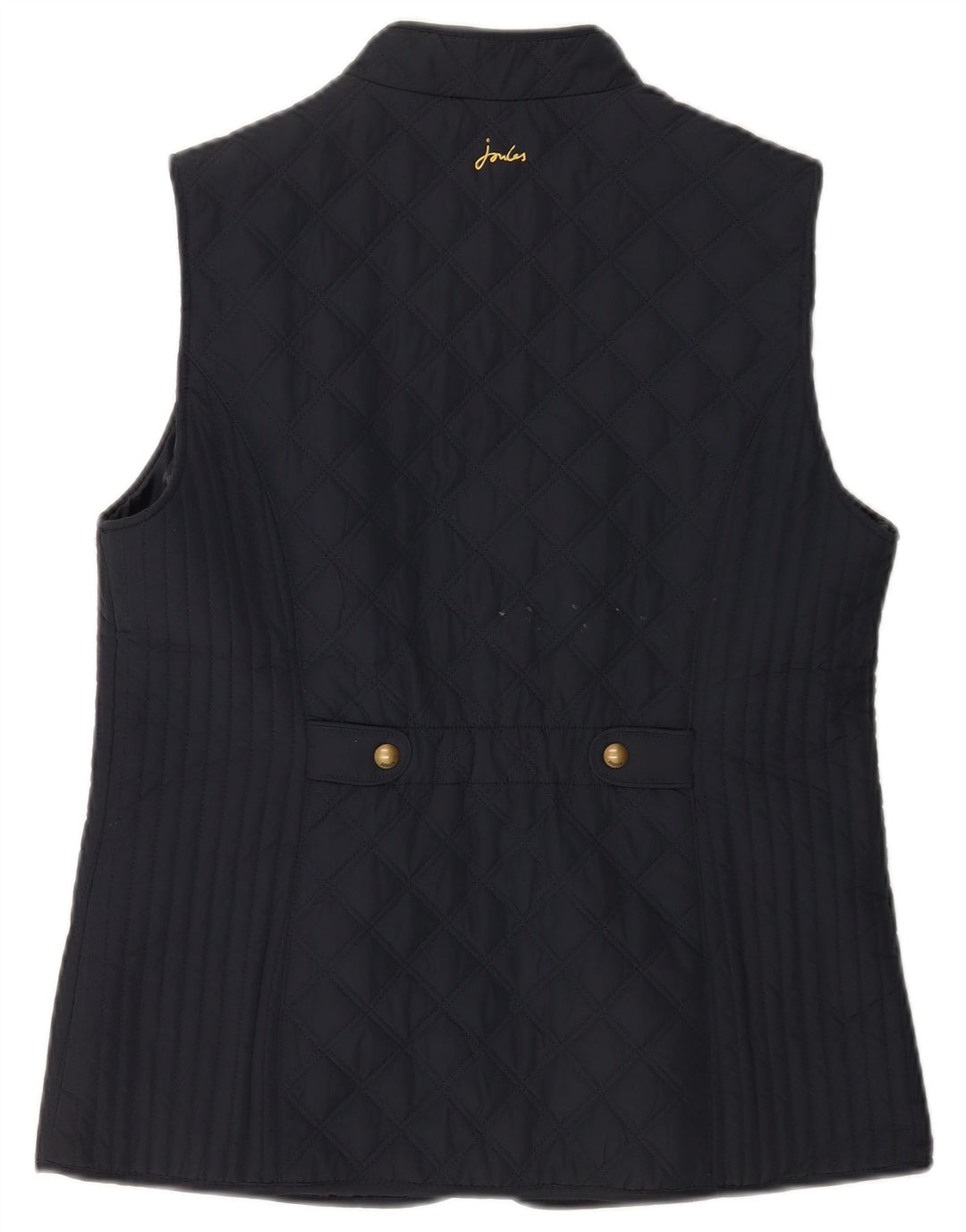 Gilet trapuntato da donna Joules UK 14 grande poliestere blu navy