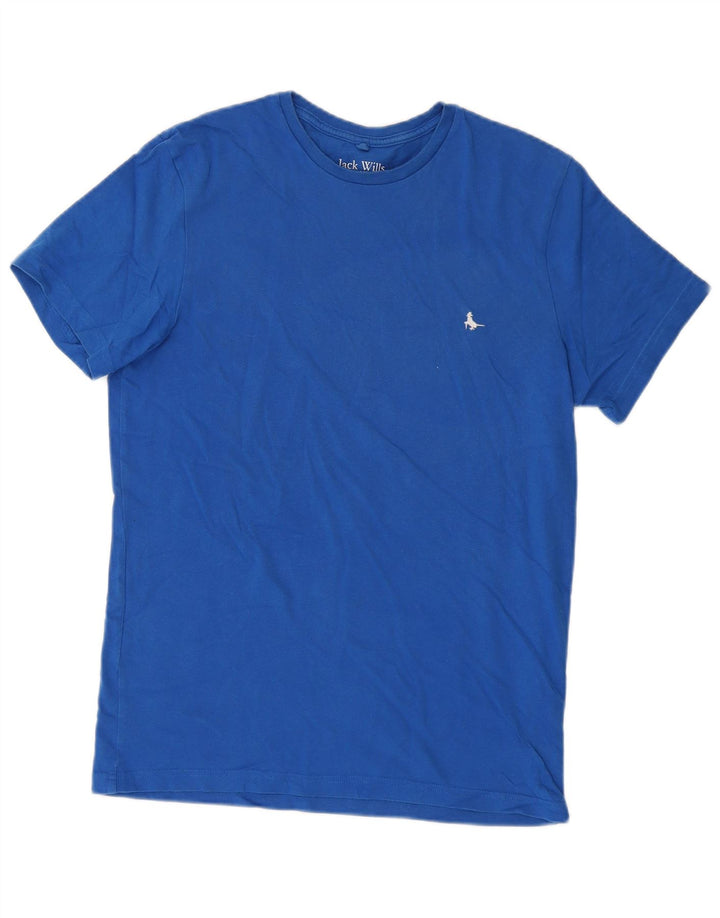 JACK WILLS T-shirt da uomo dalla vestibilità classica, piccola, in cotone blu