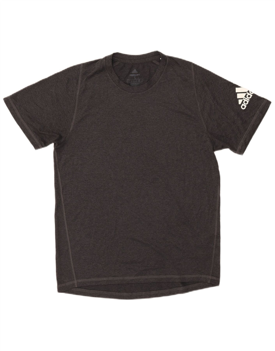 T-shirt grafica Adidas Aeroready da uomo, piccola, in poliestere grigio