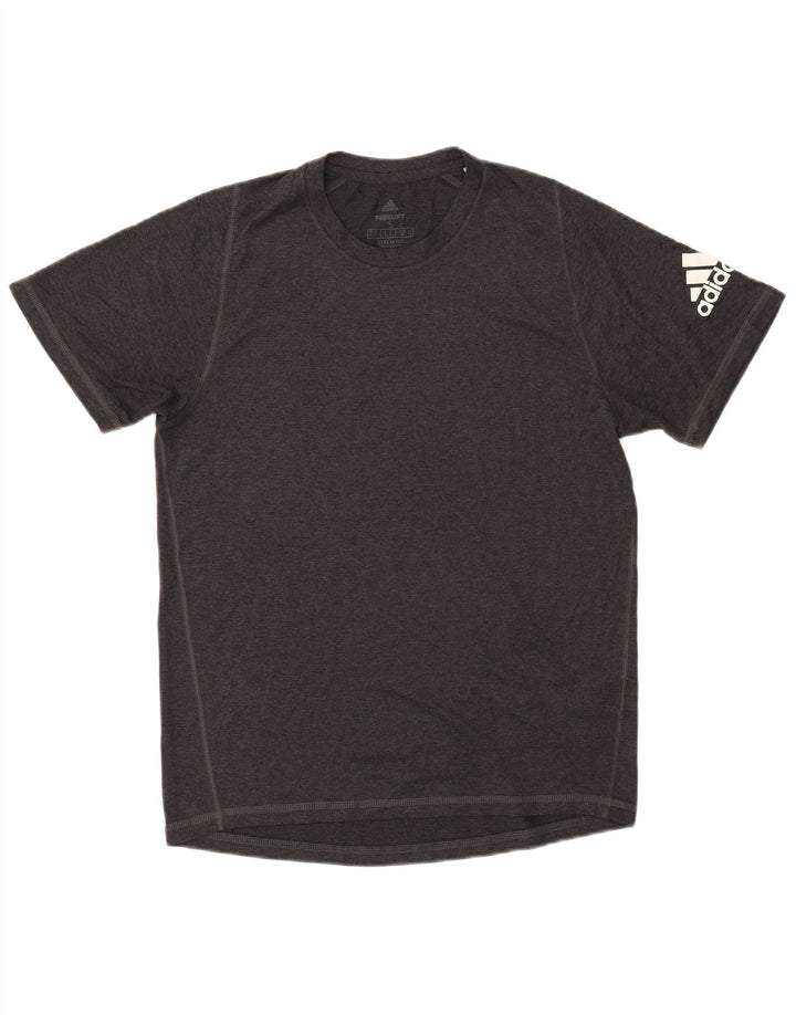 T-shirt grafica Adidas Aeroready da uomo, piccola, in poliestere grigio