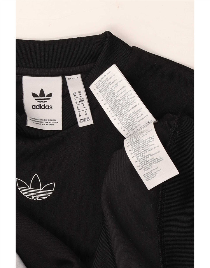 Felpa grafica da uomo Adidas, maglione, colore nero medio, in poliestere a blocchi di colore