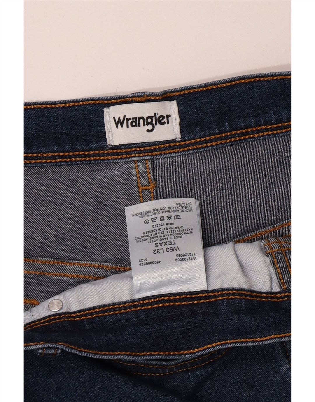 Jeans dritti da uomo Wrangler Texas W50 L32 cotone blu