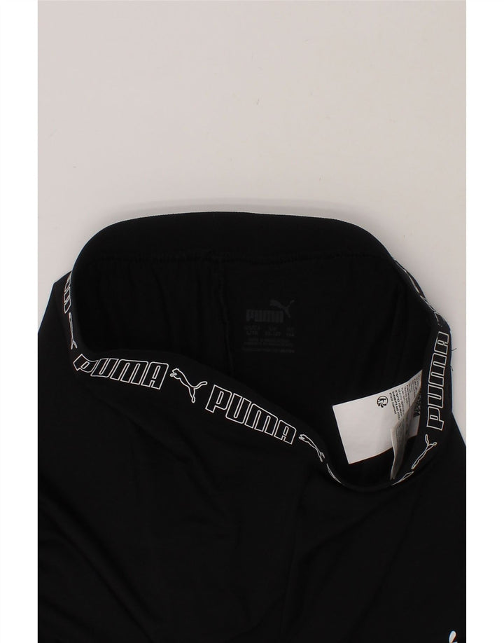 PUMA Girls Graphic Leggings 13-14 Years  Black Polyester Vintage Puma and Second-Hand Puma from Messina Hembry 