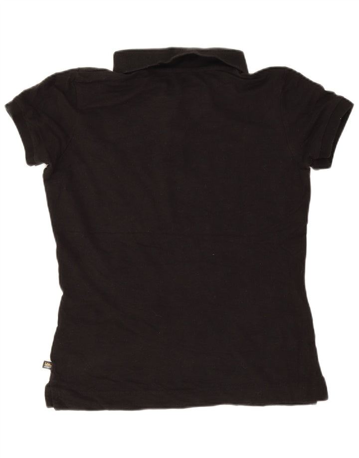 Polo LEE Bambina 13-14 Anni Large Nera In Cotone