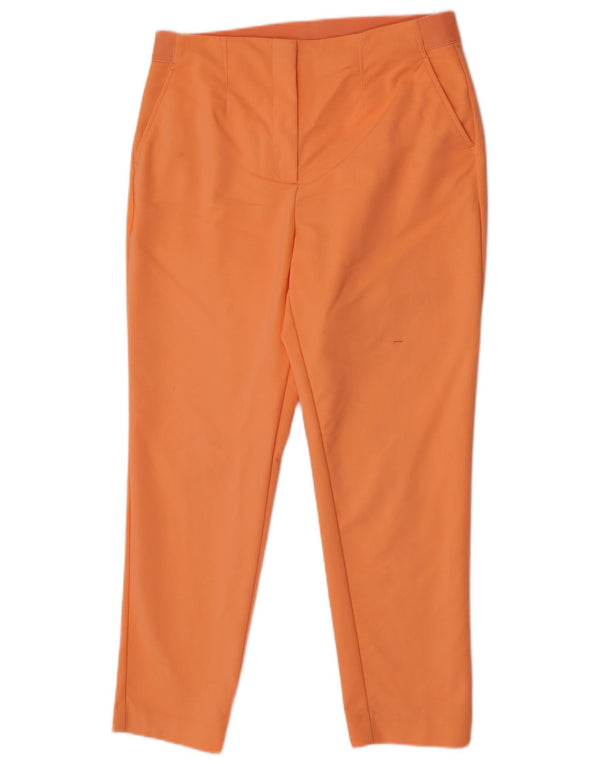 Pantaloni chino a vita alta da donna Marks & Spencer UK 14 Large W32 L27 Arancione