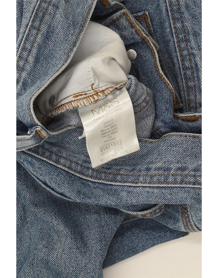 Jeans dritti da uomo Marks & Spencer W34 L29 cotone blu