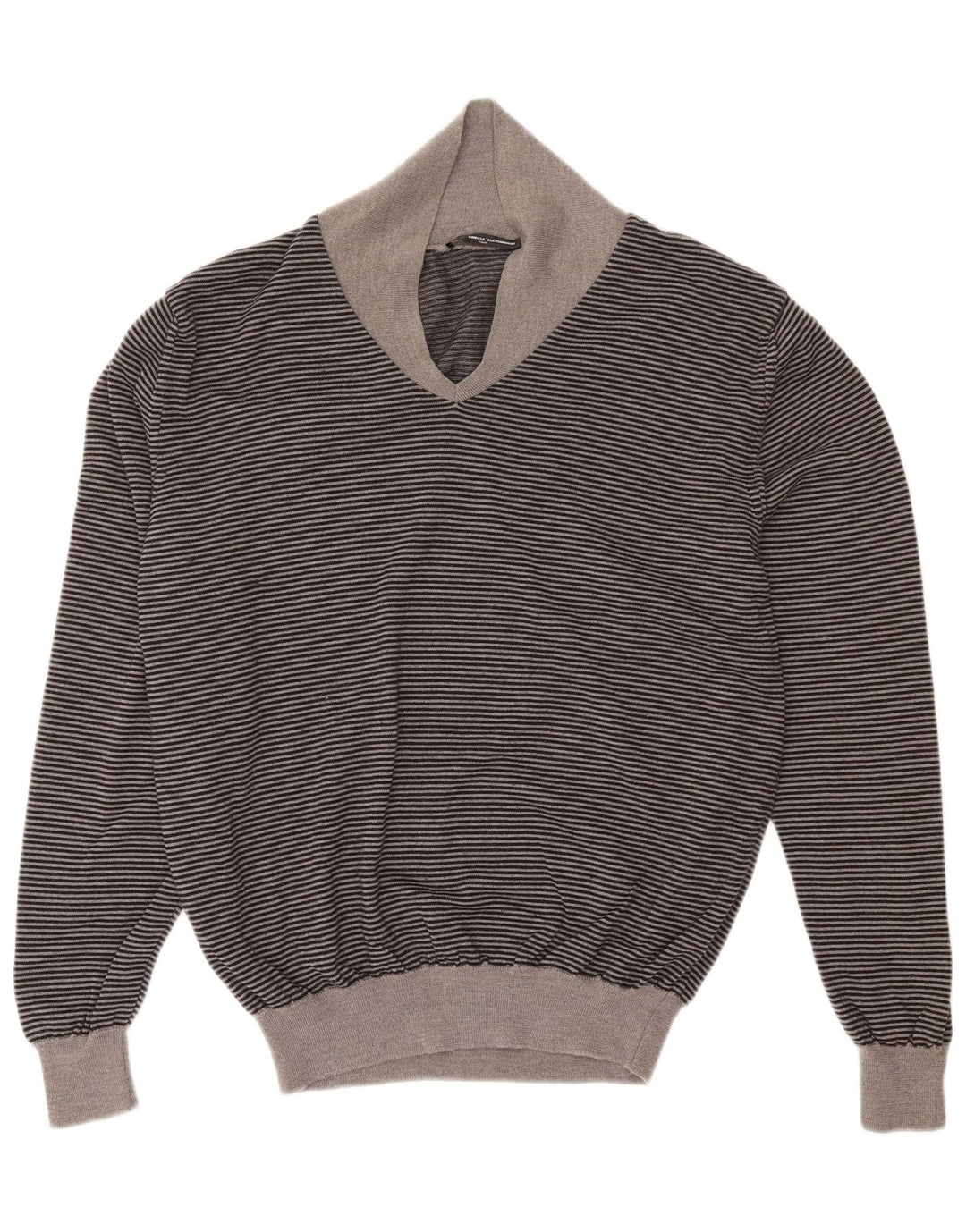 Maglione Uomo Scollo a V Daniele Alessandrini IT 54 XL Gessato Grigio