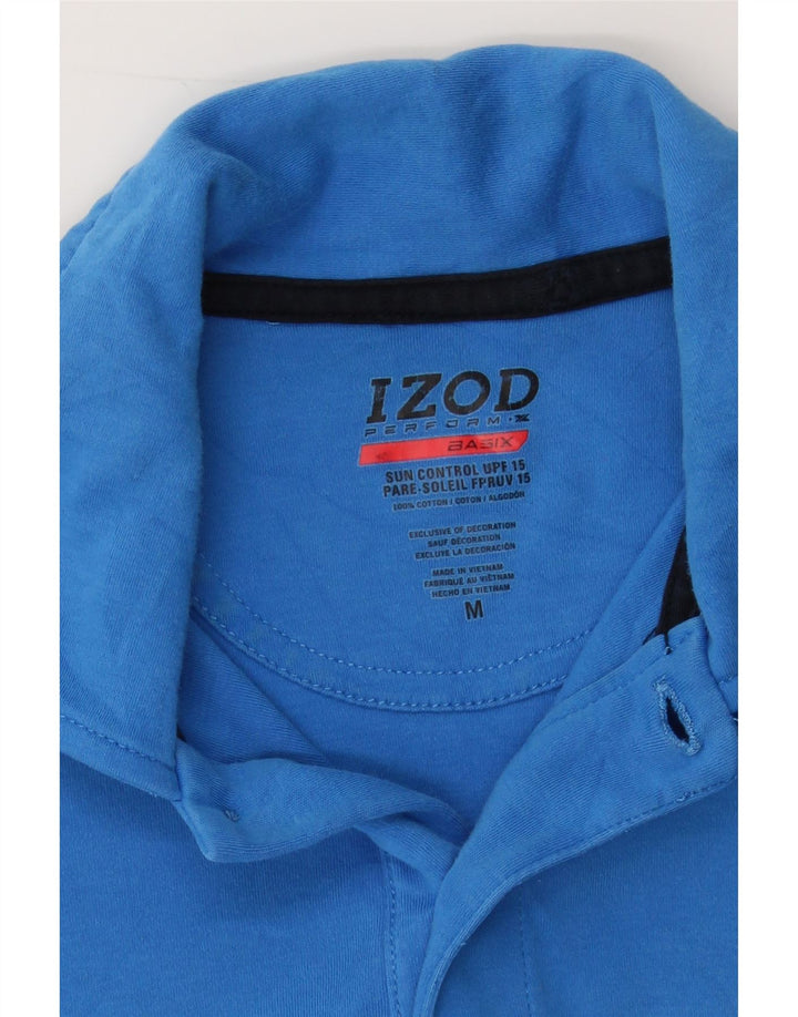 IZOD Mens Polo Shirt Medium Blue Cotton Vintage Izod and Second-Hand Izod from Messina Hembry 