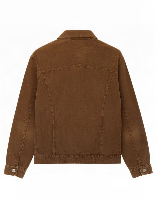 Giacca da uomo in velluto a coste Zara UK 40 grande in cotone marrone