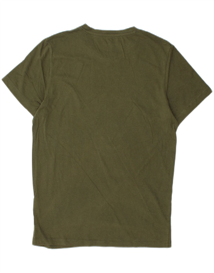 JACK & JONES Mens Graphic T-Shirt Top Small Khaki Cotton Vintage Jack & Jones and Second-Hand Jack & Jones from Messina Hembry 