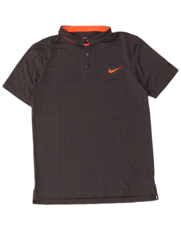 Polo Nike da uomo in poliestere grigio medio