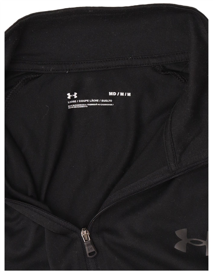Top da tuta pullover con zip da uomo Under Armour, colore nero medio