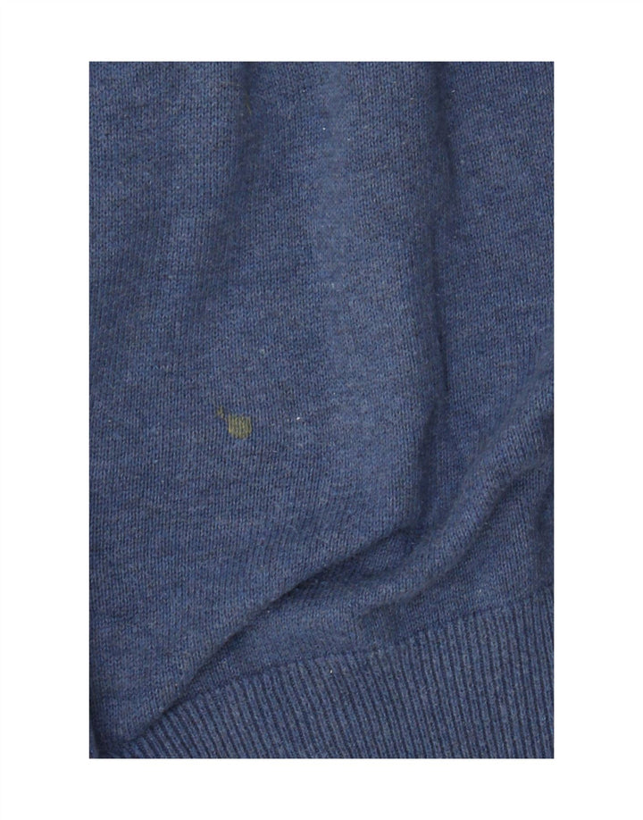 Maglione maglione con scollo a V da uomo Marks & Spencer grande cotone blu