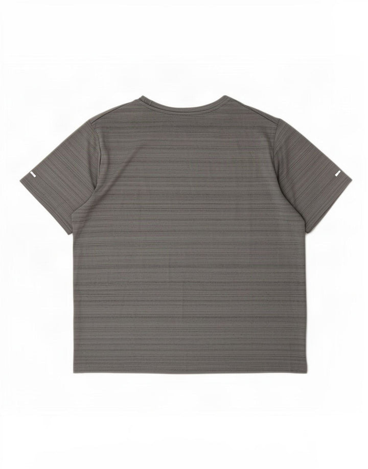 T-shirt da donna Nike Dri Fit Top UK 14 Poliestere a righe grigio medio