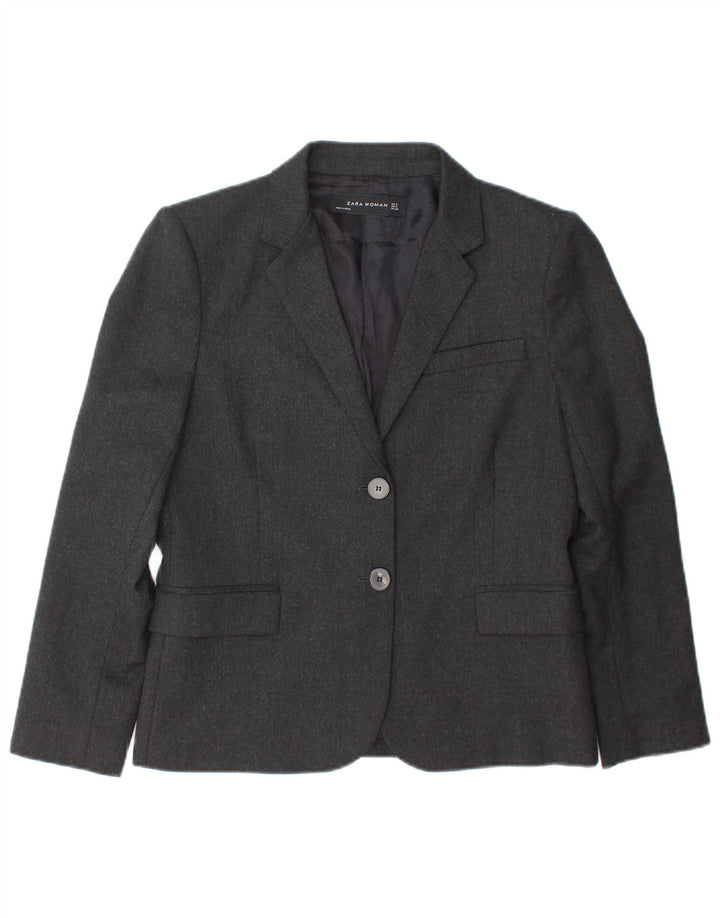 Giacca blazer a 2 bottoni da donna Zara UK 10 piccola grigia