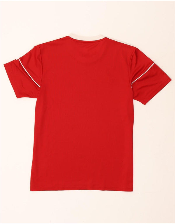 T-shirt Adidas Climalite da uomo piccola in poliestere rosso