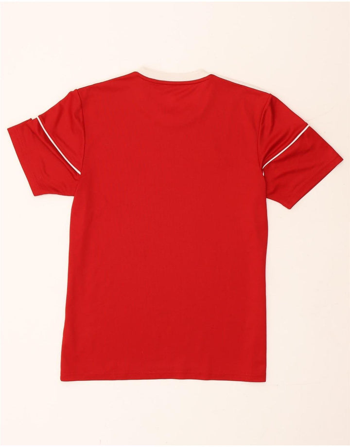 T-shirt Adidas Climalite da uomo piccola in poliestere rosso