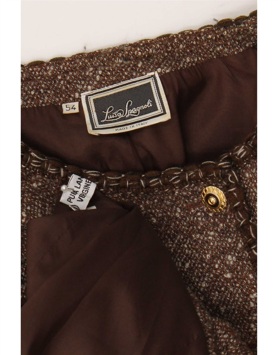 Giacca blazer a 6 bottoni da donna Luisa Spagnoli IT 54 3XL Marrone screziato
