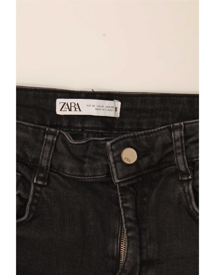 Jeans dritti da donna Zara EU 38 piccoli W28 L26 neri