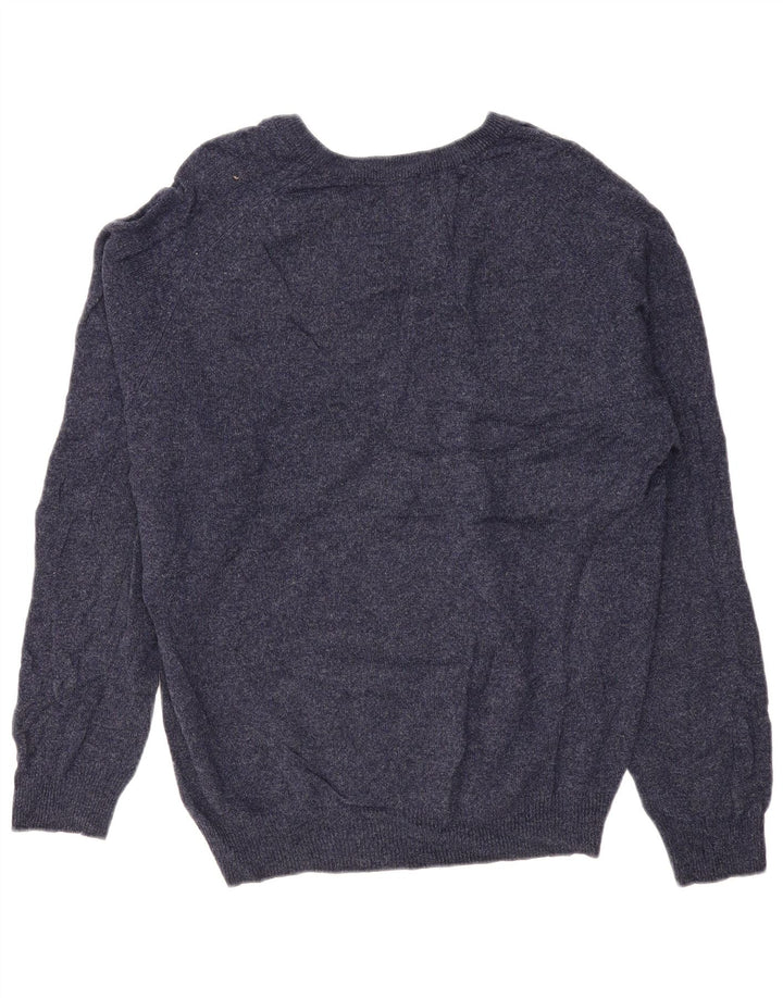 Maglione da uomo Marks & Spencer Blue Harbour con scollo a V grande blu navy