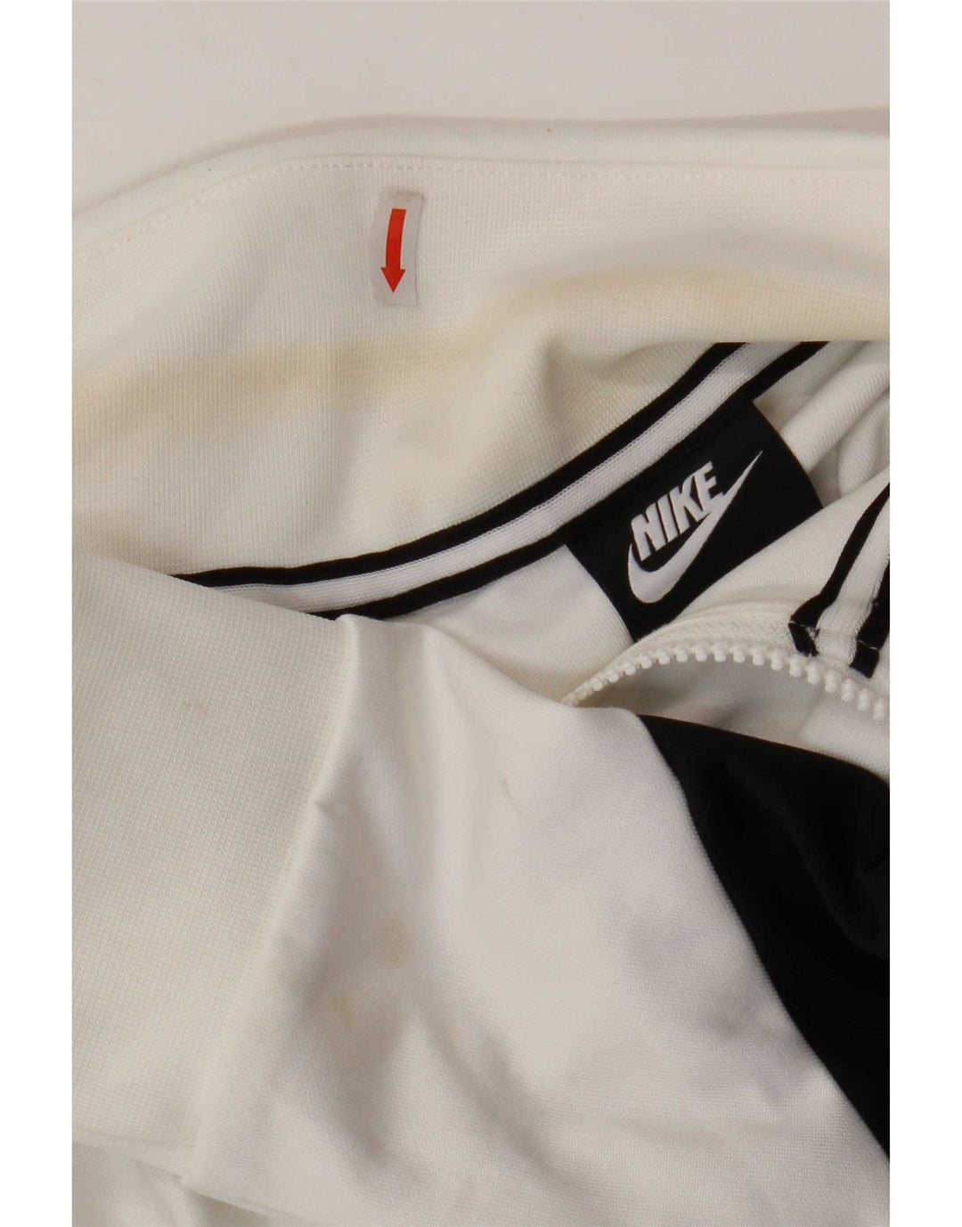 Giacca da ginnastica grafica da uomo Nike, giacca in poliestere color block bianco medio