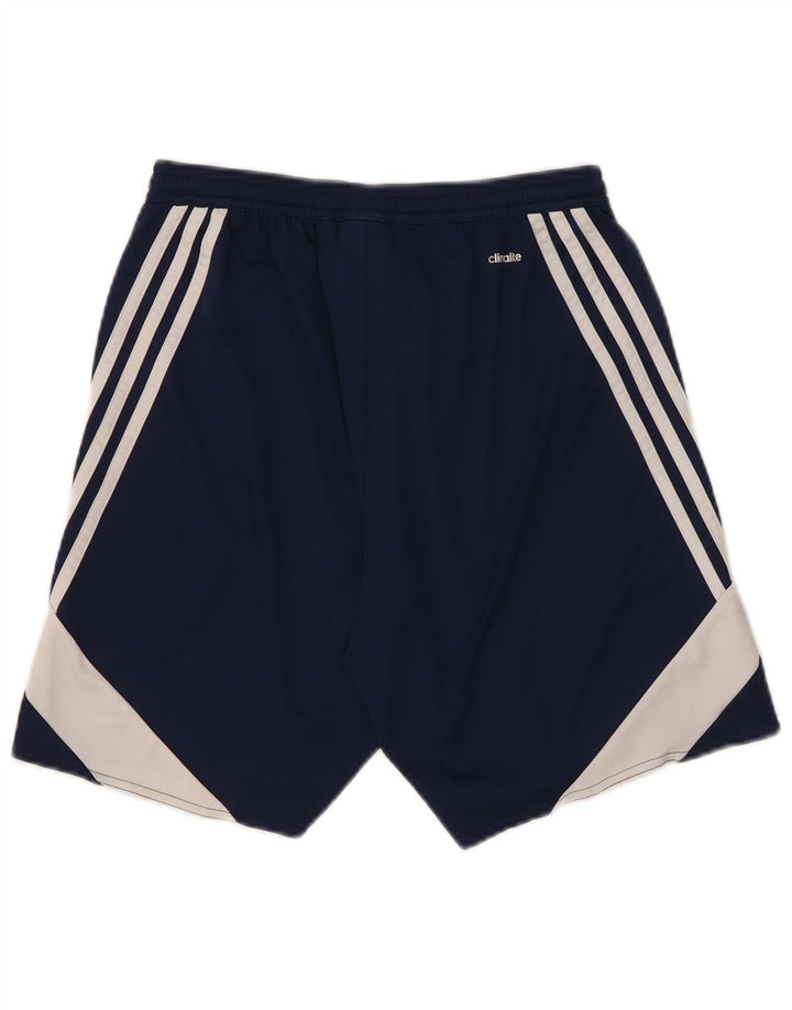 Pantaloncini sportivi Adidas Climalite da uomo piccoli in poliestere color block blu navy