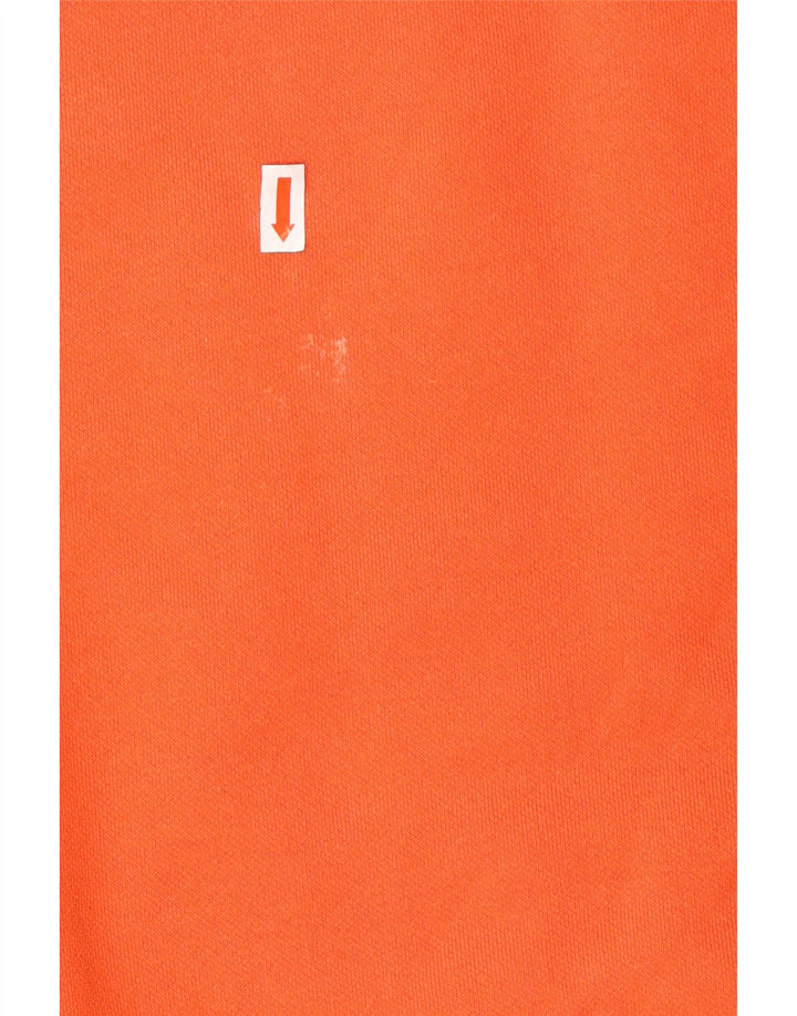 PUMA Felpa con grafica oversize da donna UK 10 Small Cotone arancione