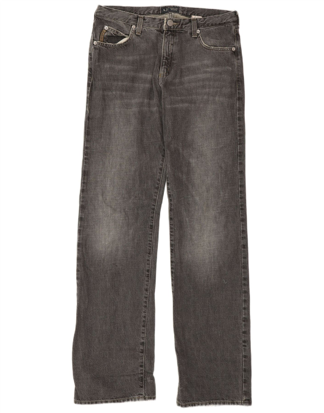 Jeans dritti da uomo Armani W29 L33 in cotone grigio
