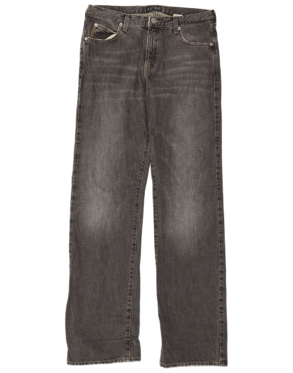 Jeans dritti da uomo Armani W29 L33 in cotone grigio