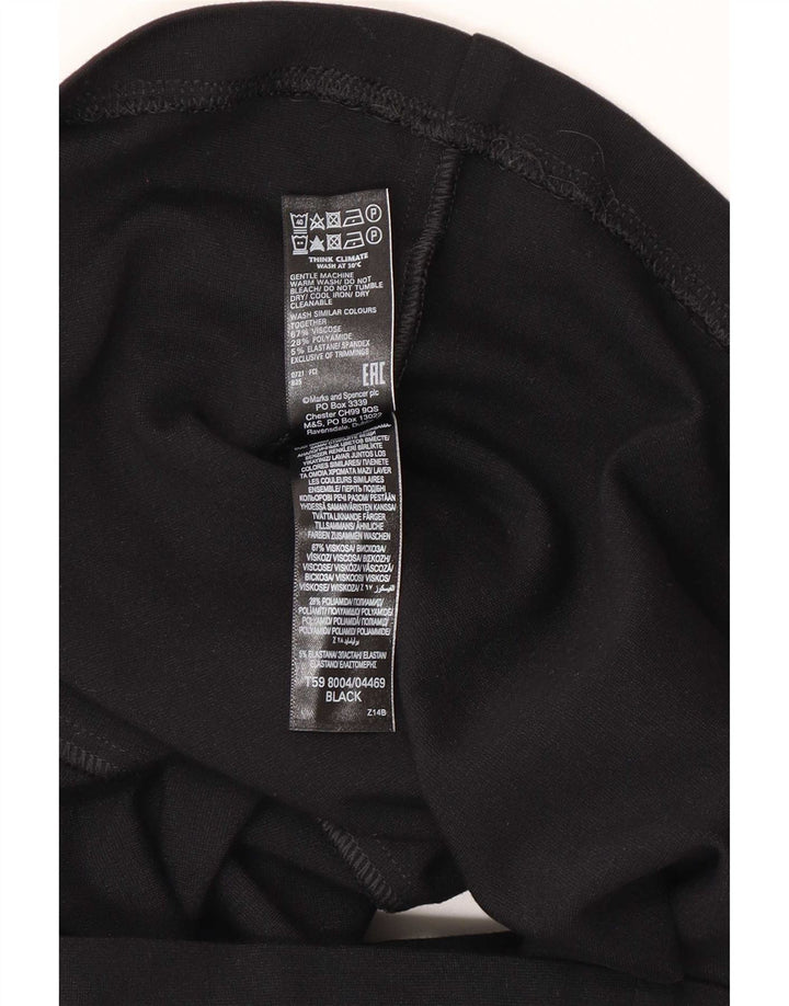 Minigonna da donna Marks & Spencer UK 8 piccola W26 viscosa nera
