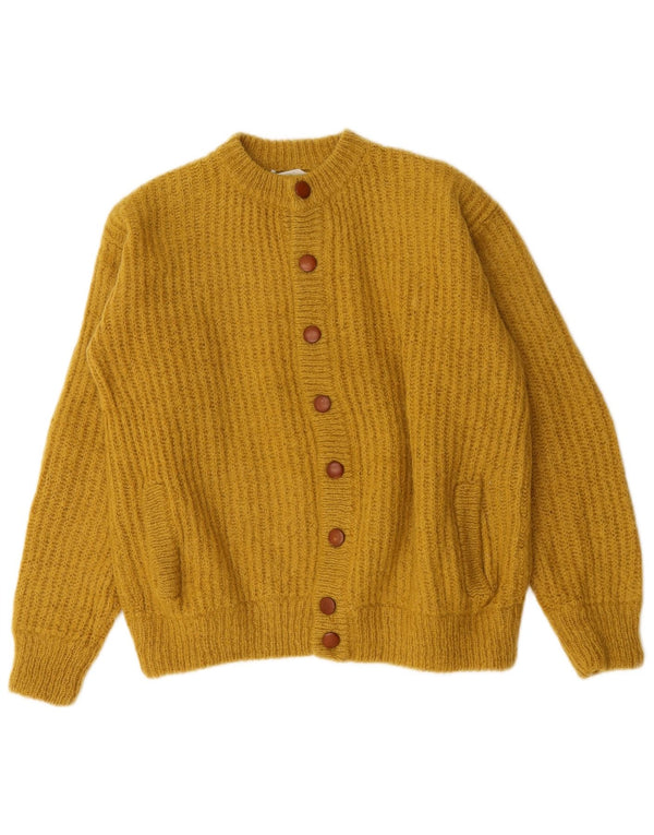 Maglione cardigan da donna Benetton UK 16 grande giallo